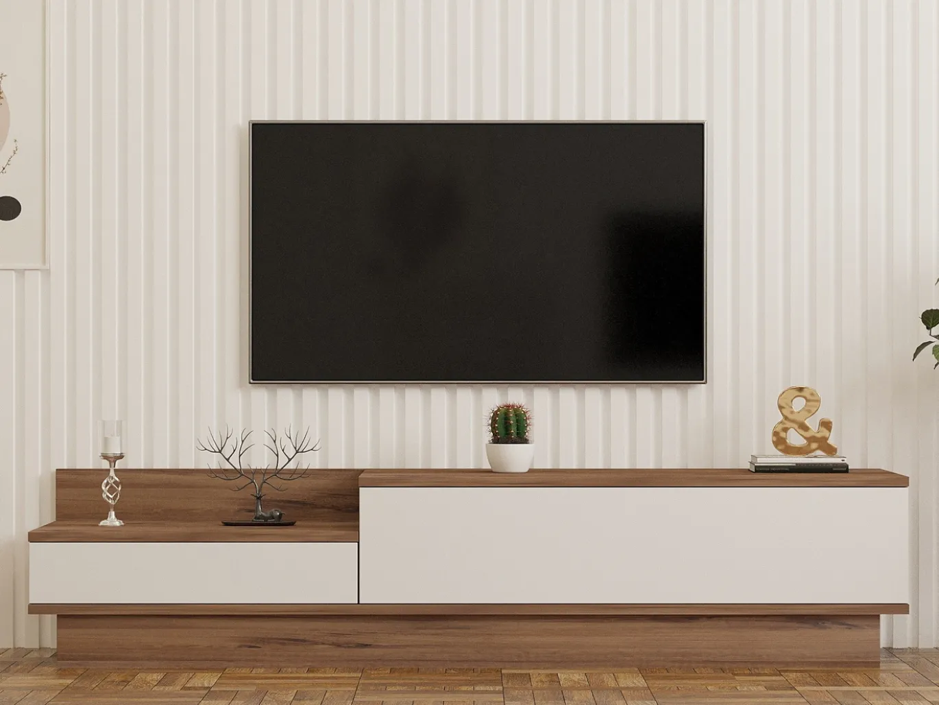 Tv-meubel Barko Beige/Bruin 160cm