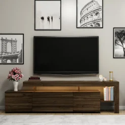 Tv-meubel Beliz Walnoot Incl. LED