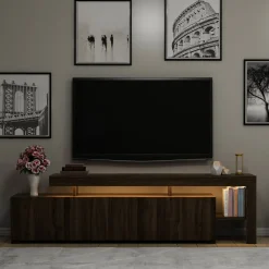 Tv-meubel Beliz Walnoot Incl. LED