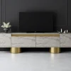 Tv-meubel Bohem Travertinlook/Goud 180cm