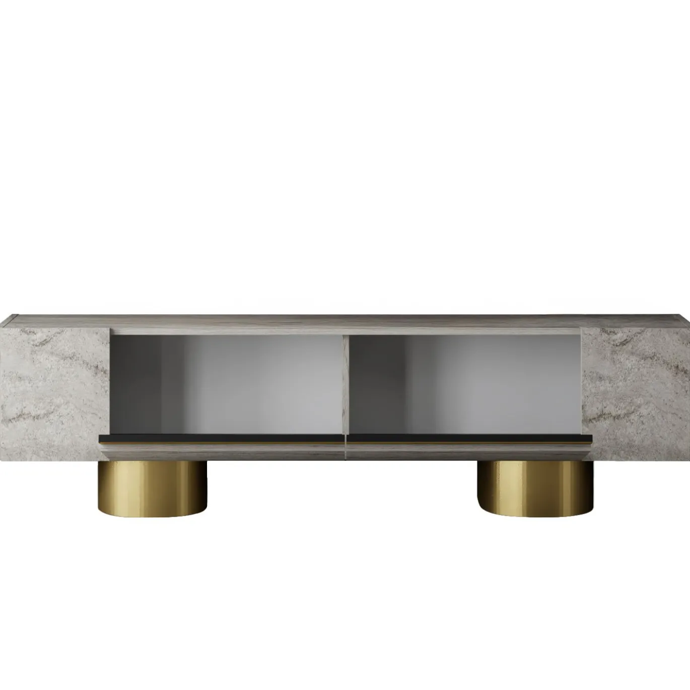 Tv-meubel Bohem Travertinlook/Goud 180cm