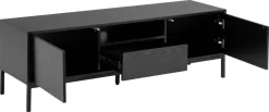 Tv-meubel Bronx MDF Zwart 140cm - Giga Living