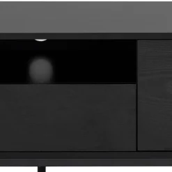Tv-meubel Bronx MDF Zwart 140cm - Giga Living
