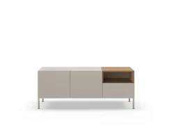 Tv-meubel Cailin 2d1dr1h 140cm Crème/Naturel Metaal - Giga Meubel