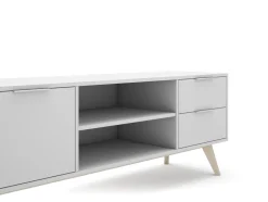 Tv-meubel Campus 2d2L2v Wit Wax - Giga Meubel
