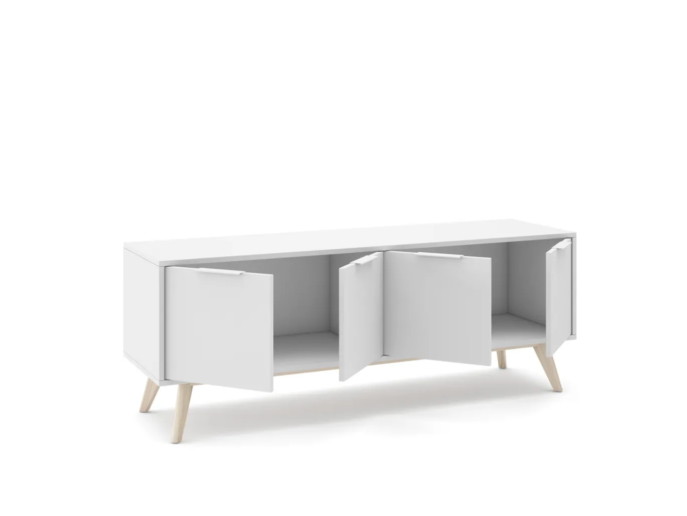 Tv-meubel Campus 4d Wit Wax - Giga Meubel