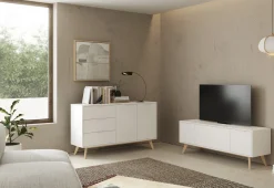 Tv-meubel Campus 4d Wit Wax - Giga Meubel