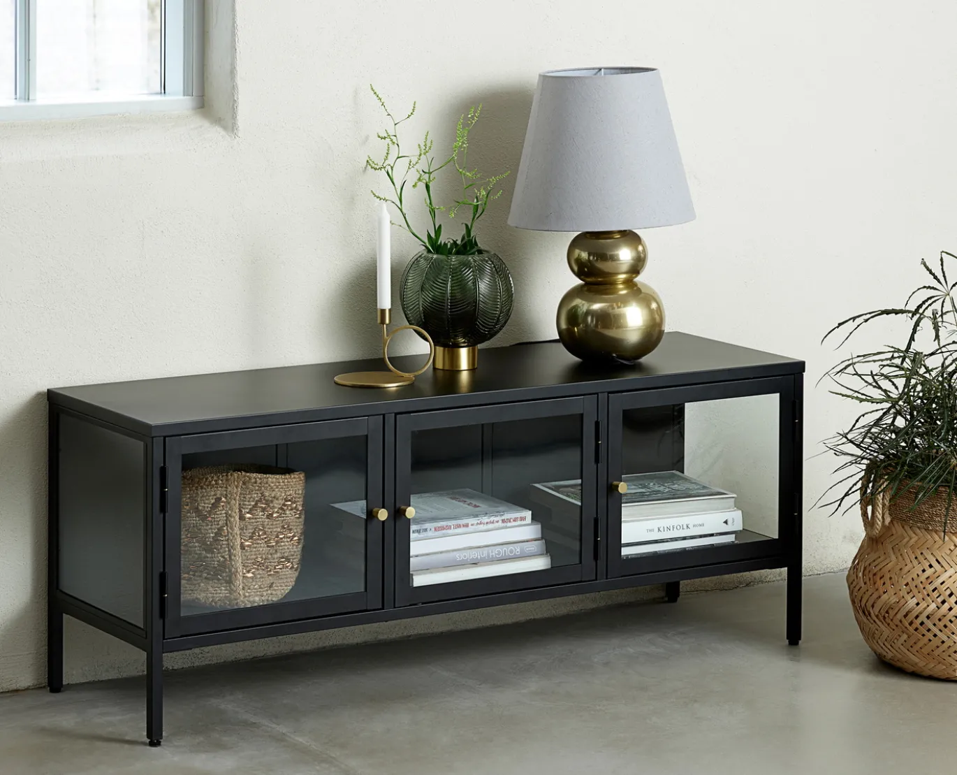 Tv-meubel Carmel Zwart W132 cm - Giga Living