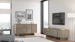 Tv-meubel Carpi 3d2L 180cm Eiken Cadiz - Giga Meubel