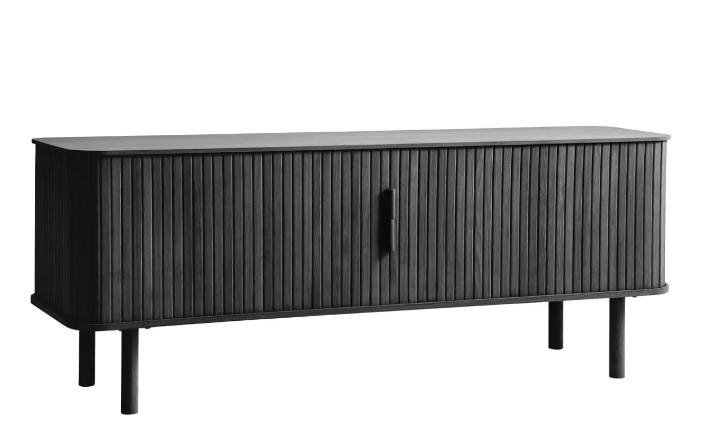 Tv-meubel Cavo Zwart Eiken 160cm - Giga Living