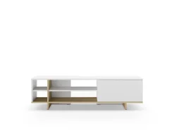 Tv-meubel Cequoia 1d4s Wit/eiken - Giga Meubel