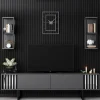 Tv-meubel Chrome Line Antraciet met Wandschappen