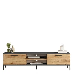 Tv-meubel Ciftlik Melamine Naturel Antraciet 160cm
