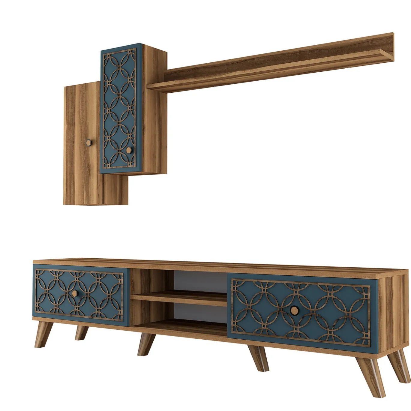 Tv-Meubel Class S Melamine Walnoot Chalcedony