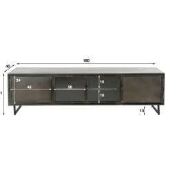 TV-meubel 180cm Rift Metal - Giga Meubel