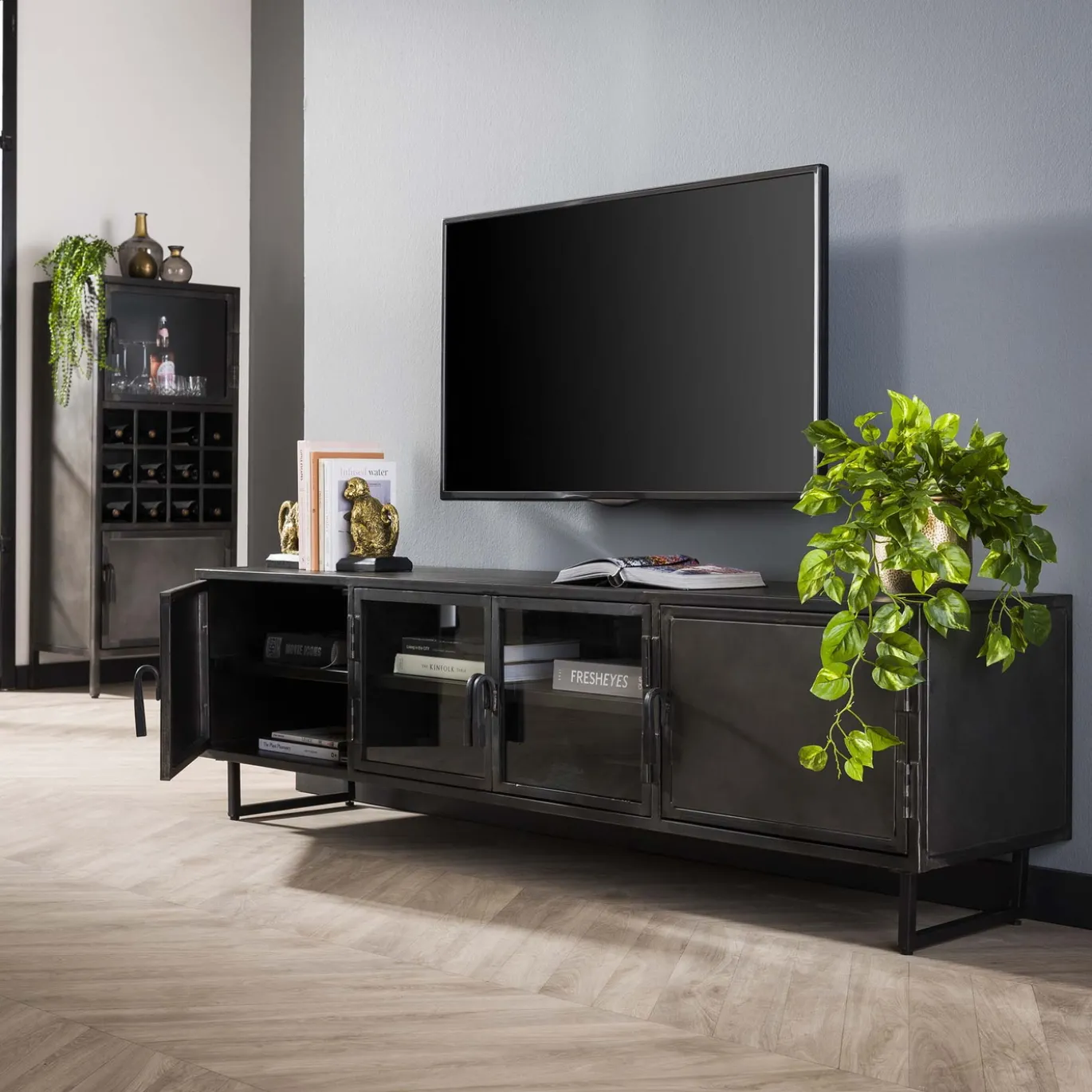TV-meubel 180cm Rift Metal - Giga Meubel