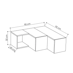Tv-meubel Compact Antraciet/Beige
