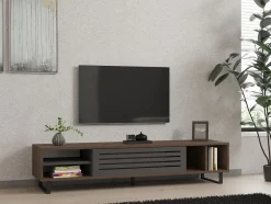 Tv-meubel Eray Walnoot/Antraciet 160cm