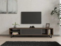 Tv-meubel Eray Walnoot/Antraciet 160cm