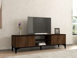Tv-meubel Erem Walnoot/Zwart 180cm