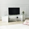 Tv-meubel Escape Wit/Glas 158cm