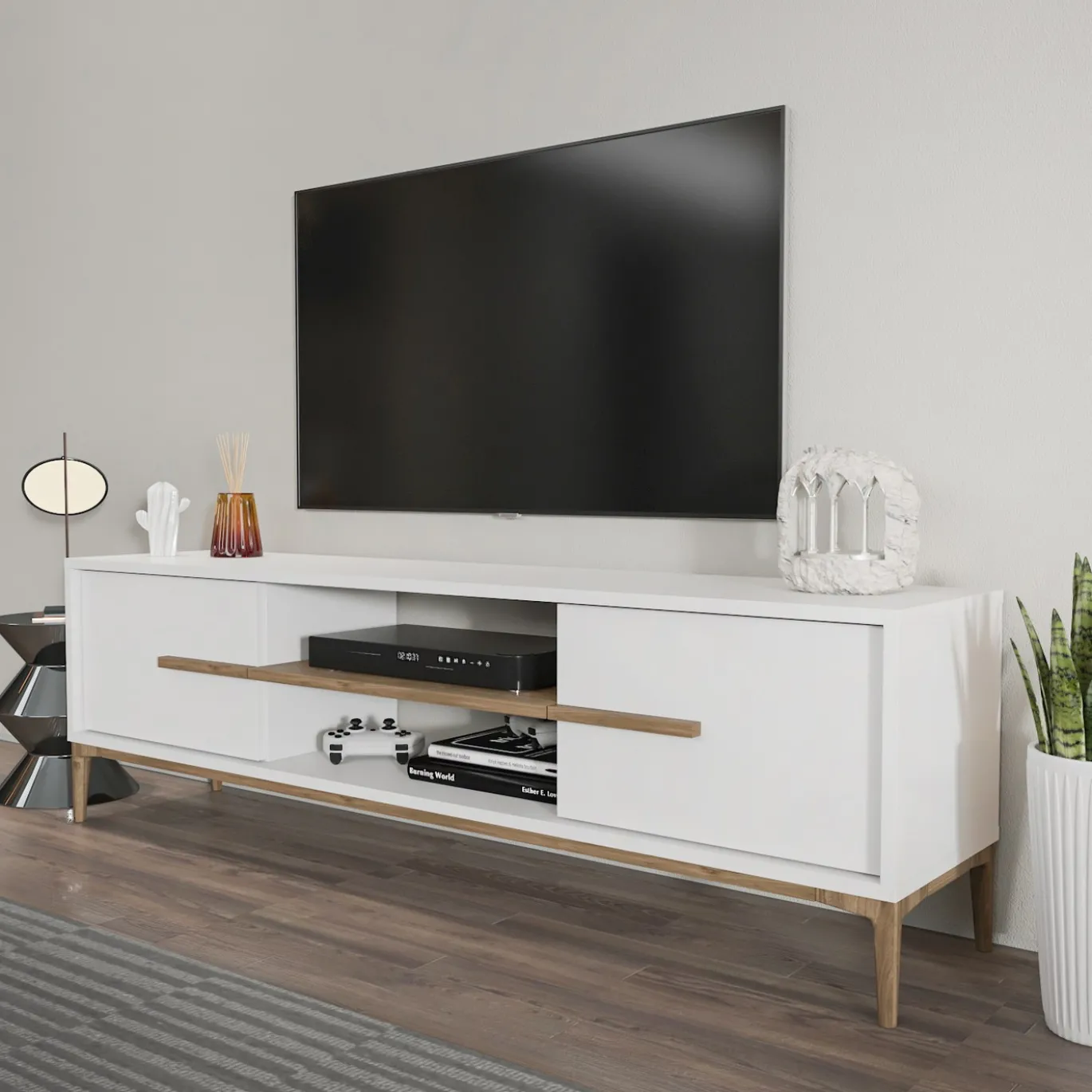 Tv-meubel Eslem Wit 120cm