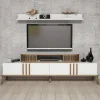 Tv-meubel Eylul Wit met Wandplank
