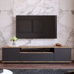 Tv-Meubel Faroe Melamine Antraciet