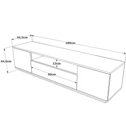 Tv-Meubel Faroe Melamine Wit