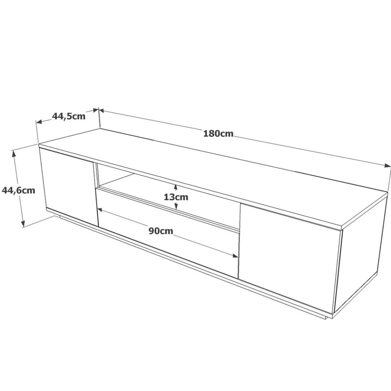 Tv-Meubel Faroe Melamine Wit