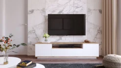 Tv-Meubel Faroe Melamine Wit