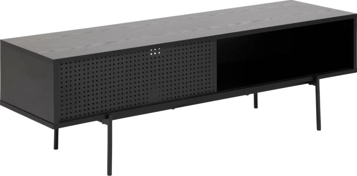 Tv-meubel Finn MDF Zwart 140cm - Giga Living