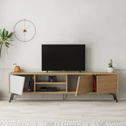 Tv-meubel Fiona Naturel/Wit 180cm