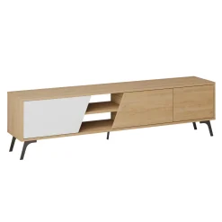 Tv-meubel Fiona Naturel/Wit 180cm
