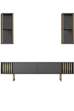 Tv-meubel Gold Line Antraciet