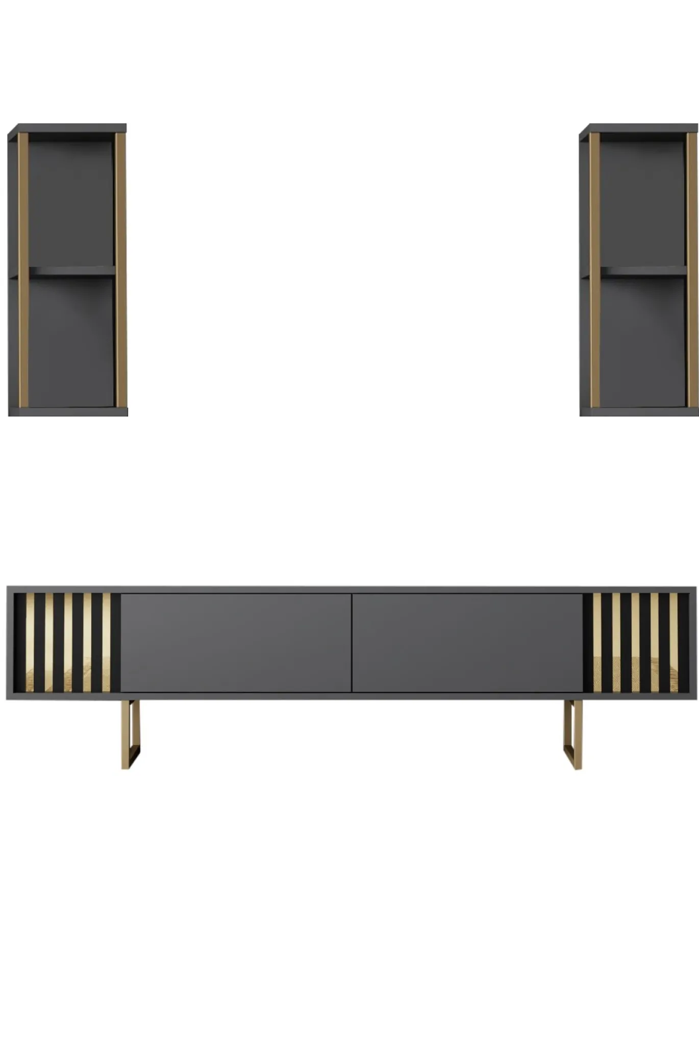 Tv-meubel Gold Line Antraciet