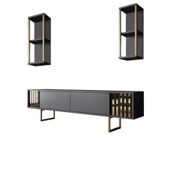 Tv-meubel Gold Line Antraciet