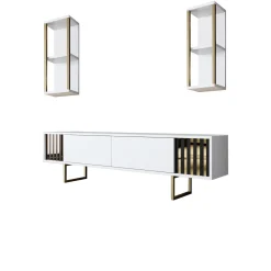 Tv-meubel Gold Line Wit