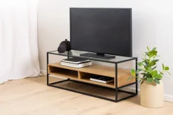 Tv-meubel Hibernia Glas Naturel 120cm - Giga Living