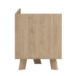 Tv-meubel Ikast met 2 deuren + 1 lade Hickory/Wit - Giga Living