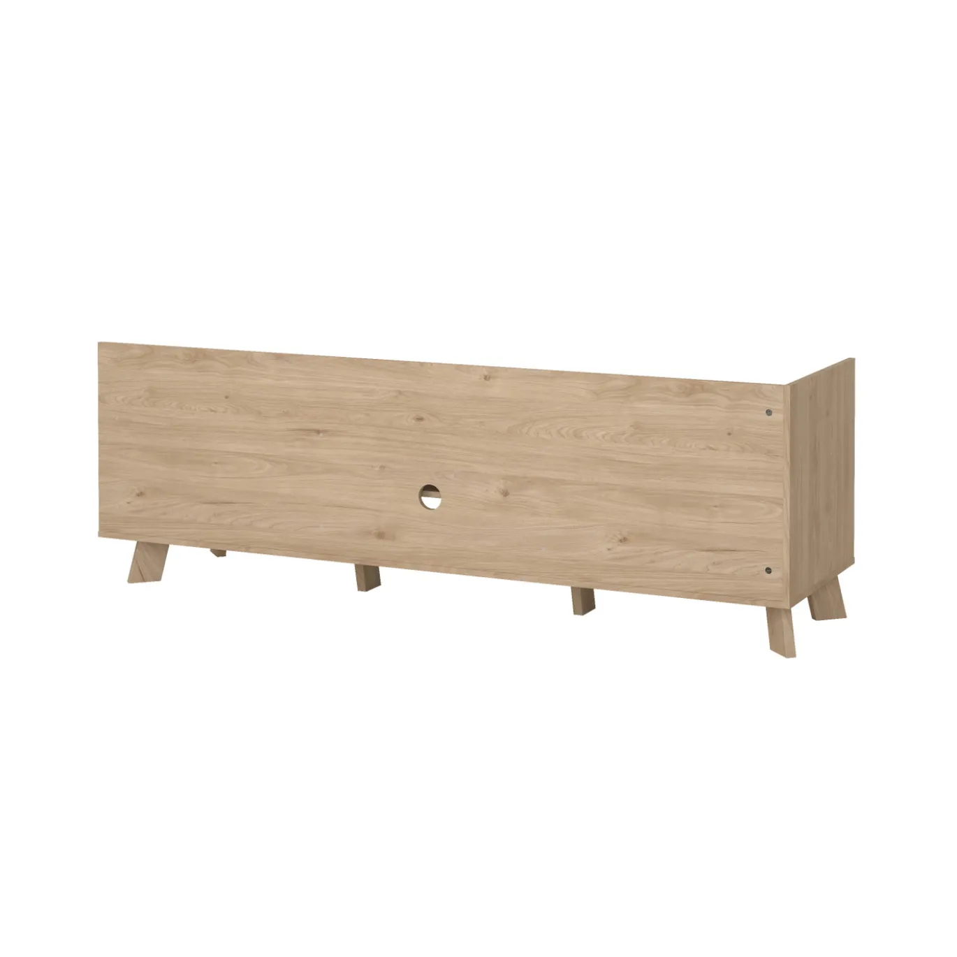 Tv-meubel Ikast met 2 deuren + 1 lade Hickory/Wit - Giga Living