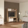 Tv-meubel Ikast Wit Jackson Hickory 2-schuifdeuren - Giga Living