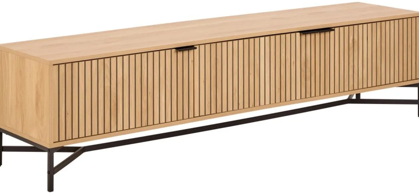 Tv-meubel Juna Melamine Eiken 176cm - Giga Living