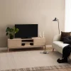 Tv-meubel Klevik Eikenfineer Wit 160cm - Giga Living