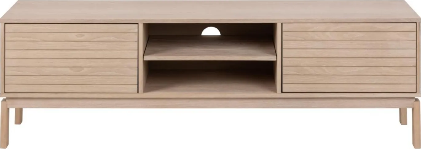 Tv-meubel Klevik Eikenfineer Wit 160cm - Giga Living