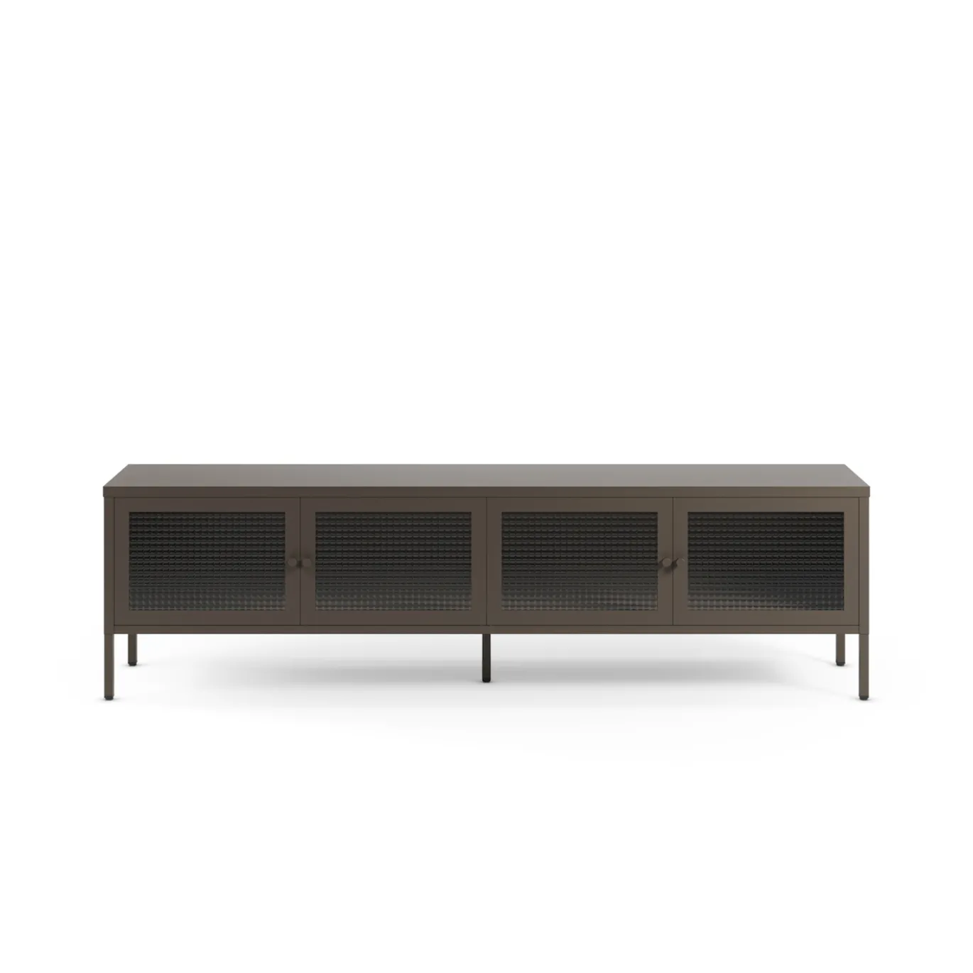 Tv-meubel Layna 4d 160cm Mokka Glas - Giga Meubel