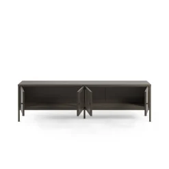 Tv-meubel Layna 4d 160cm Mokka Glas - Giga Meubel