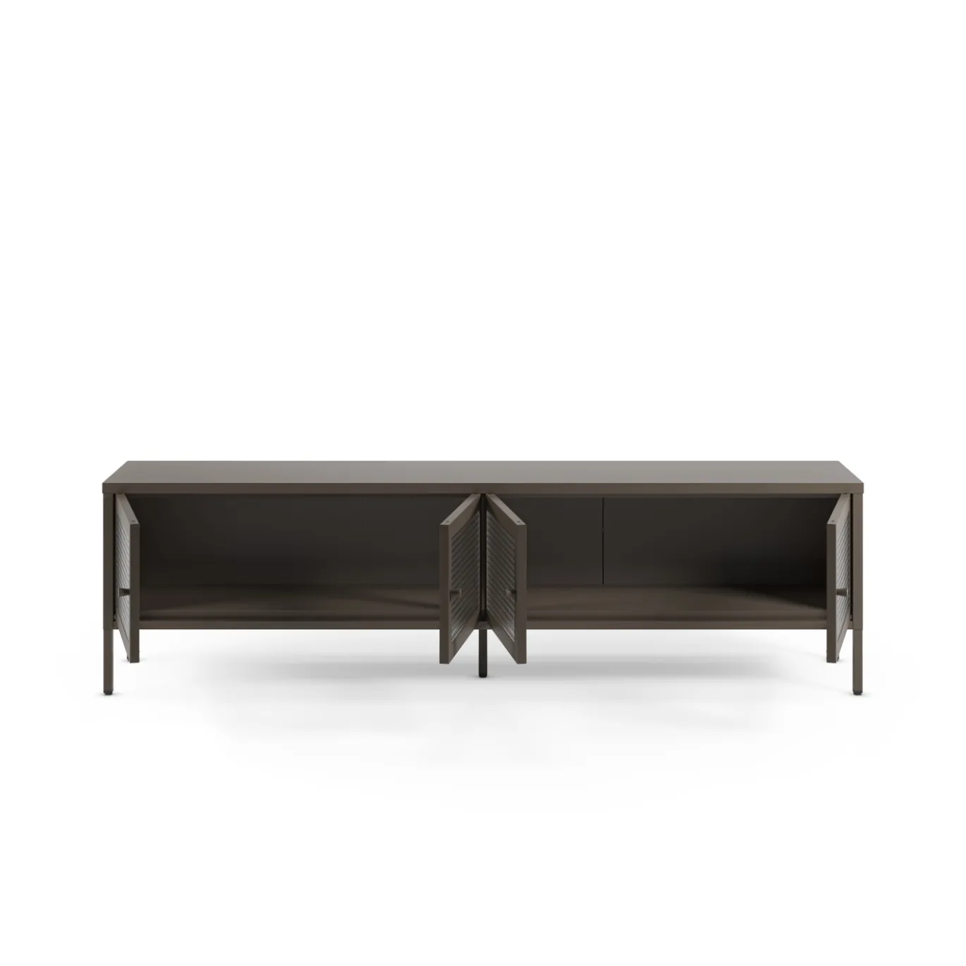 Tv-meubel Layna 4d 160cm Mokka Glas - Giga Meubel