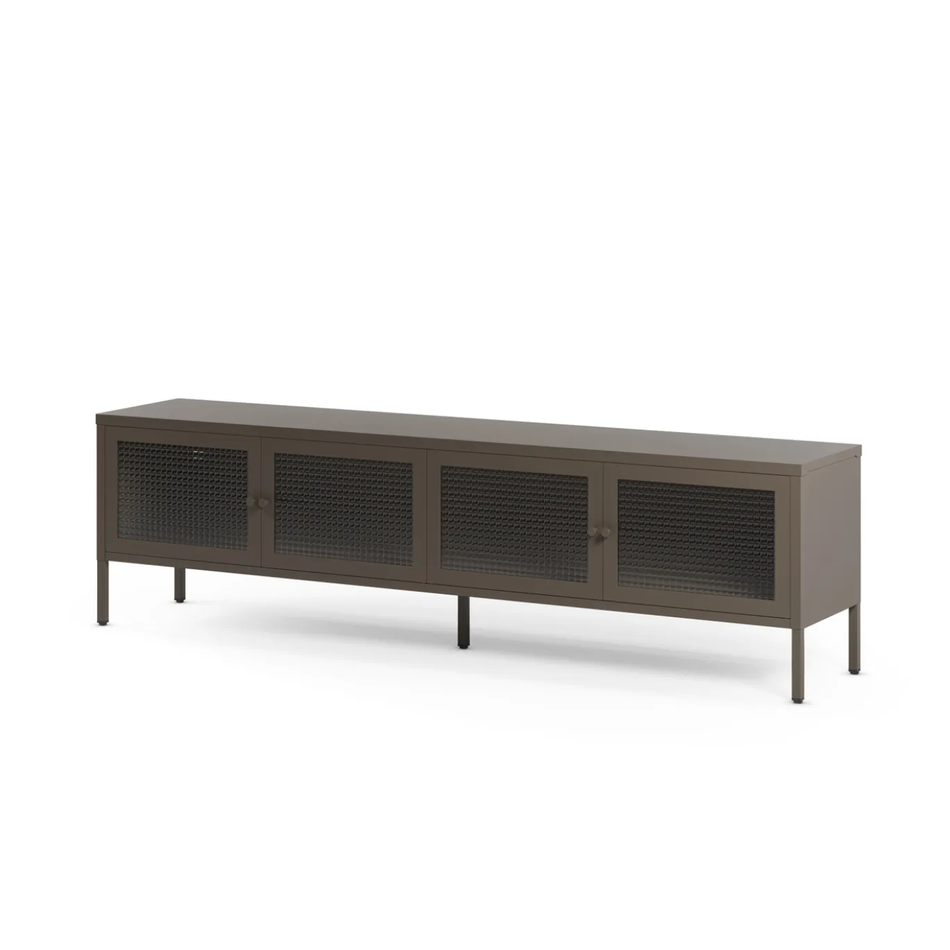 Tv-meubel Layna 4d 160cm Mokka Glas - Giga Meubel
