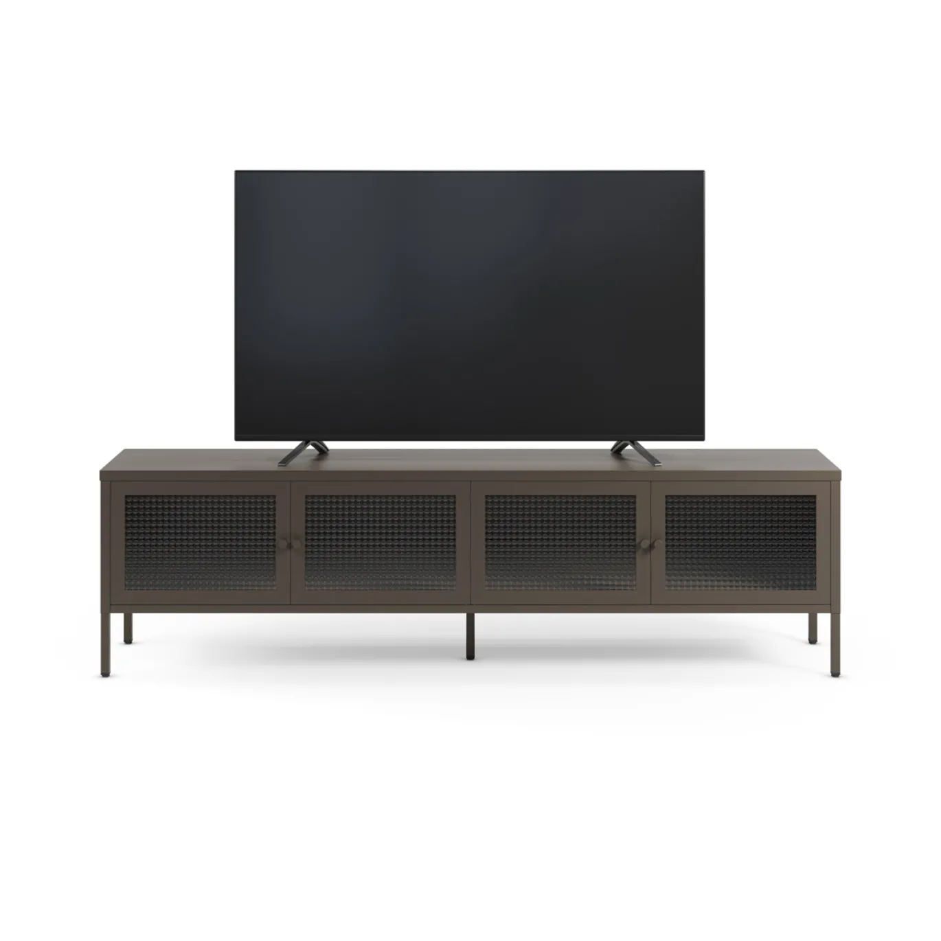 Tv-meubel Layna 4d 160cm Mokka Glas - Giga Meubel